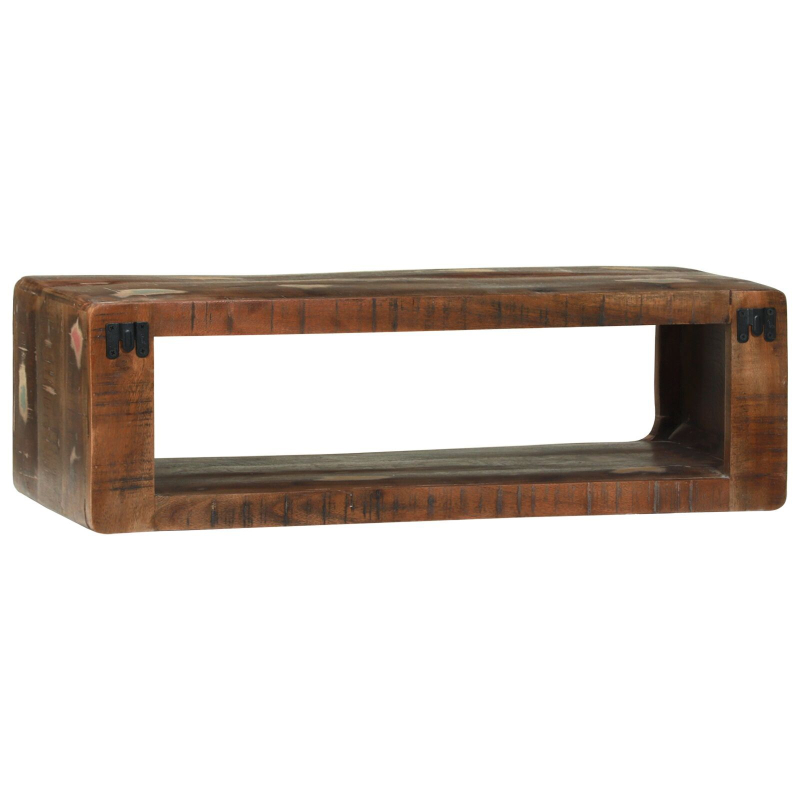 TV-Schrank Multicolor 80x30x25 cm Massivholz Recycled