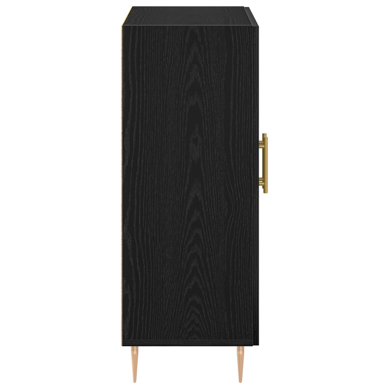 Sideboard Schwarz Eiche 69,5x34x90 cm Engineered Wood