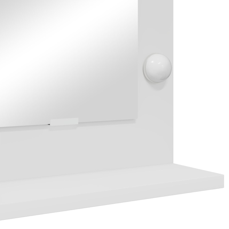 Kosmetikspiegel mit LED-Lichtern Weiß 80x45x18 cm