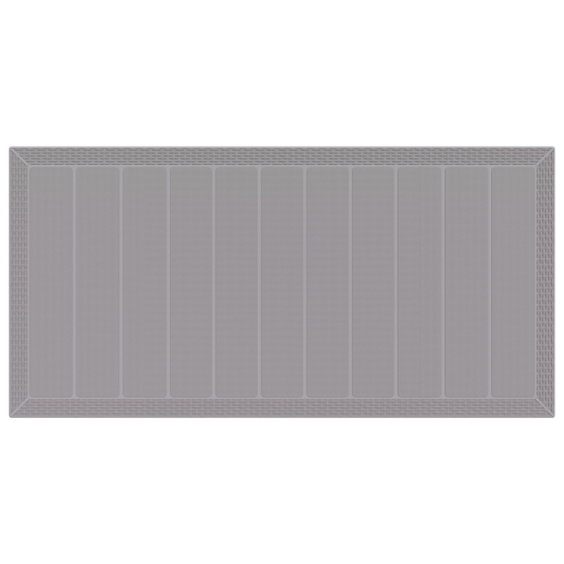 Gartentisch Hellgrau 200x100x73 cm Poly Rattan