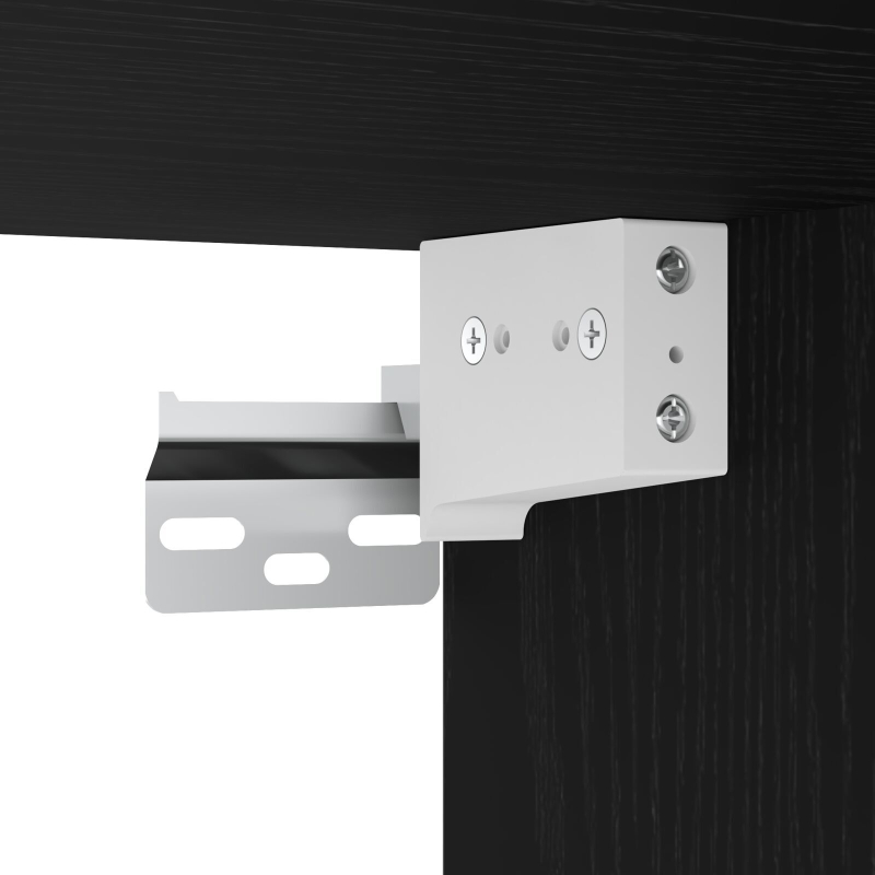 Waschbecken-Schränkchen mit integriertem Becken Schwarze Eiche Holzwerkstoff