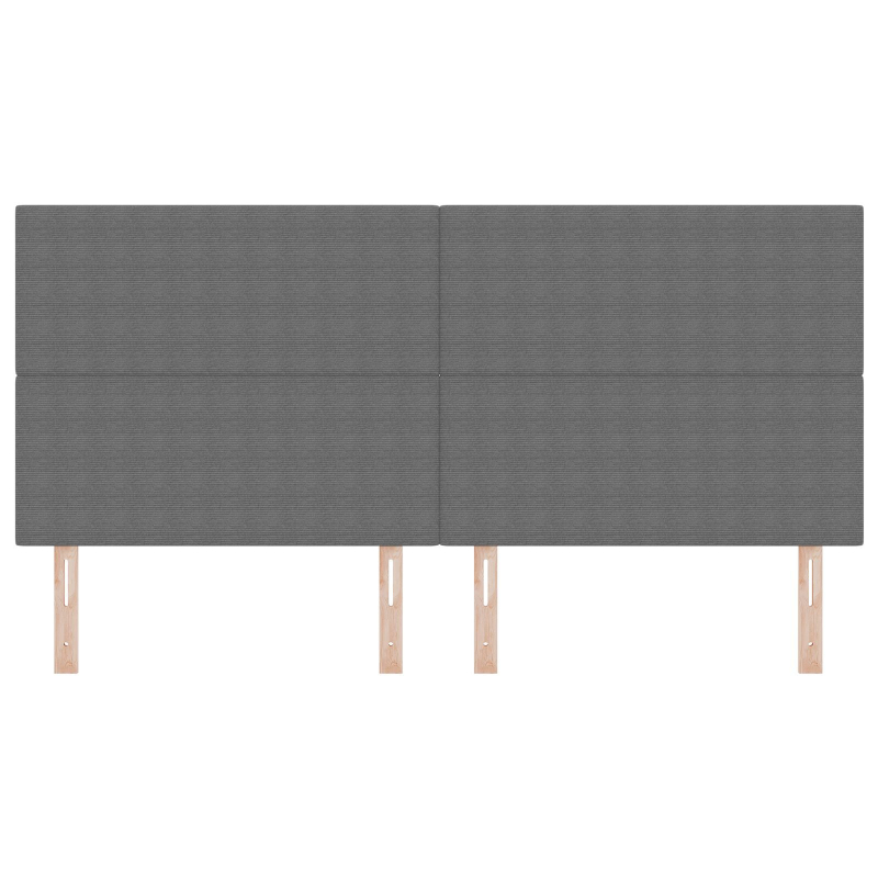 Kopfteil Einfaches Design Hellgrau 200 cm Cord-Stoff