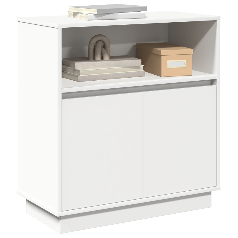 Sideboard mit LED Weiß 71x34,5x75 cm Holzwerkstoff