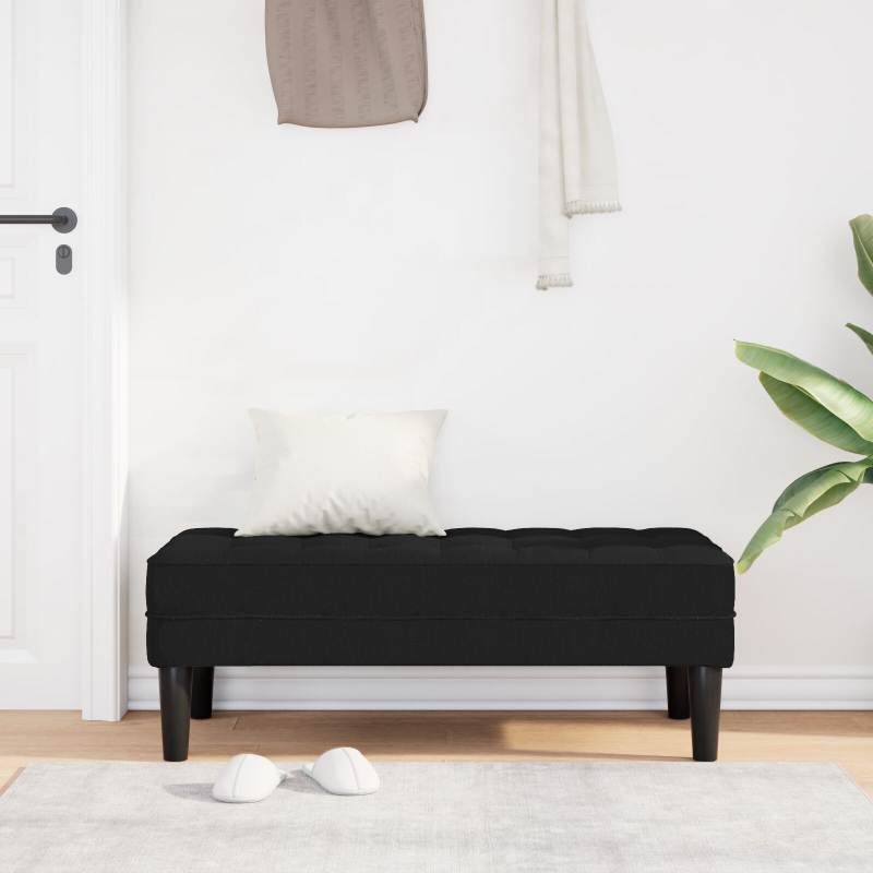 Bank Schwarz 113x57x39 cm Stoff