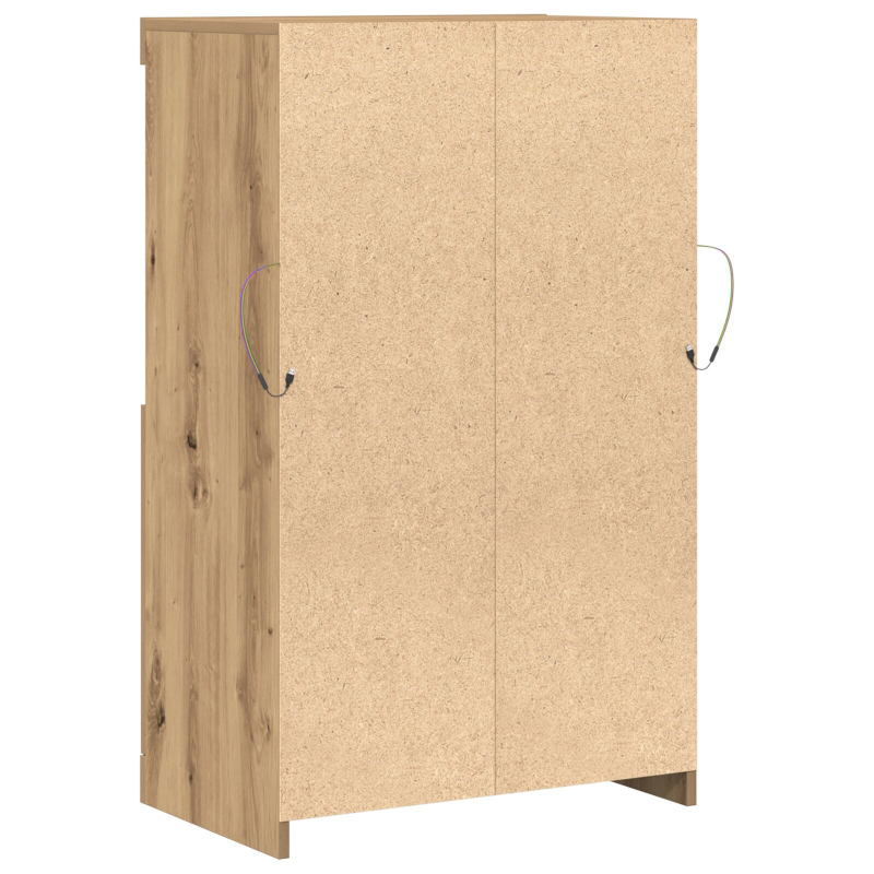 Sideboard mit LED-Lichtern Artisan Eiche 60x37x100 cm