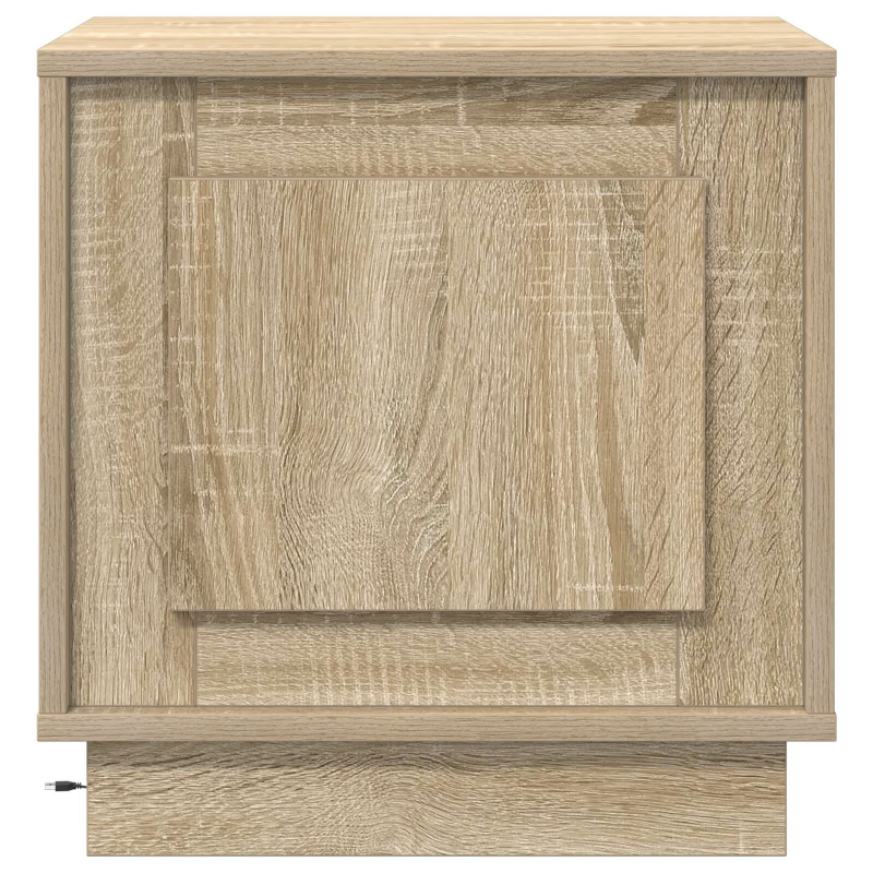 Nachttisch mit LED-Lichtern Sonoma Eiche 44x34,5x45 cm