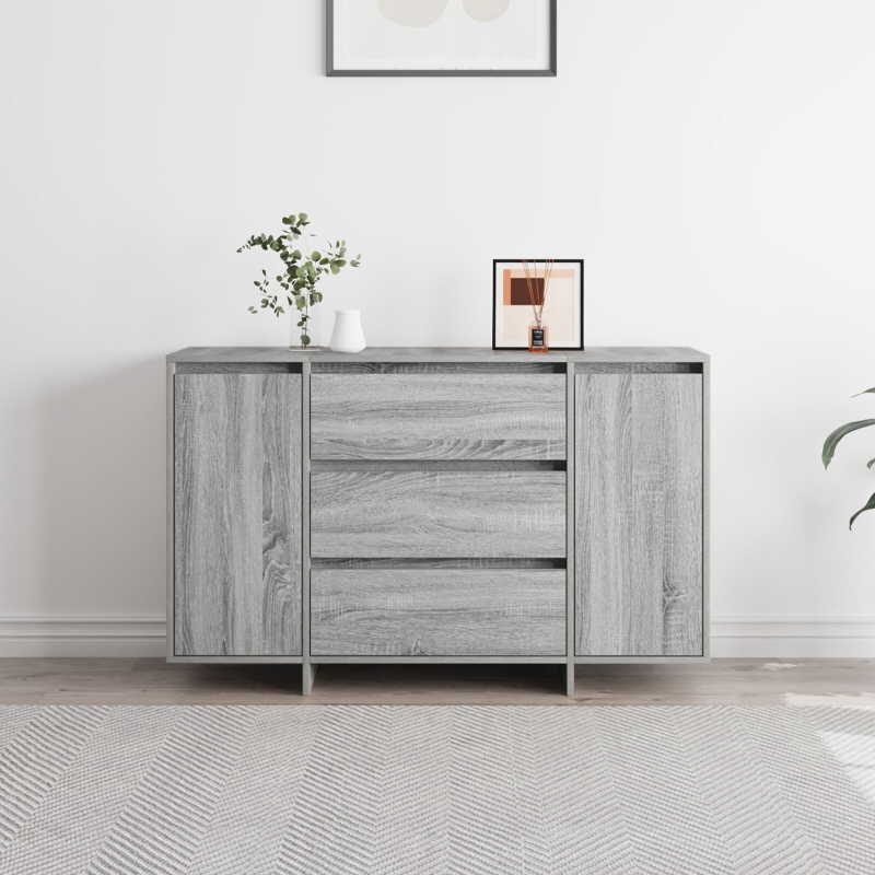 Sideboard Grau Sonoma 120x41x75 cm Holzwerkstoff