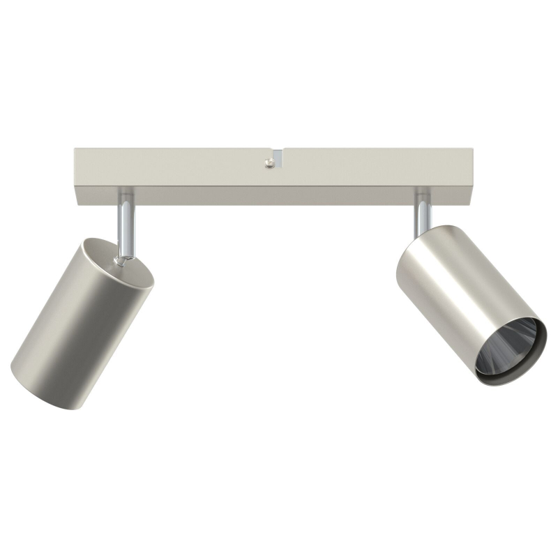 Deckenstrahler 2-Wege verstellbar gebürstetes Nickel GU10