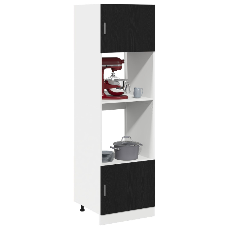 Küchenschrank Schwarze Eiche Verleimtes Holz 60 x 57 x 207 cm
