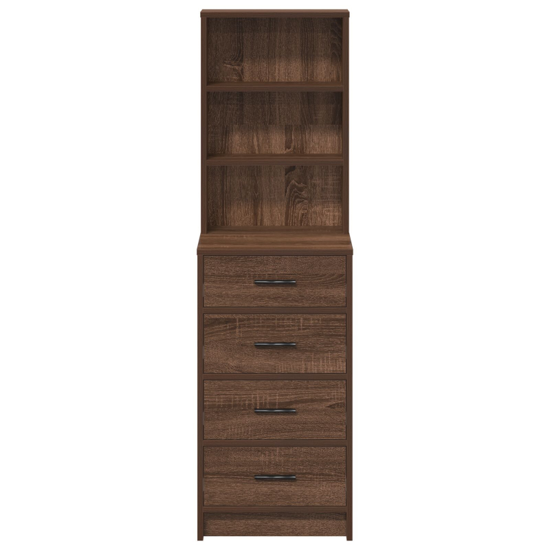 Highboard Braun Eiche 40x41x135 cm Ingenieurholz