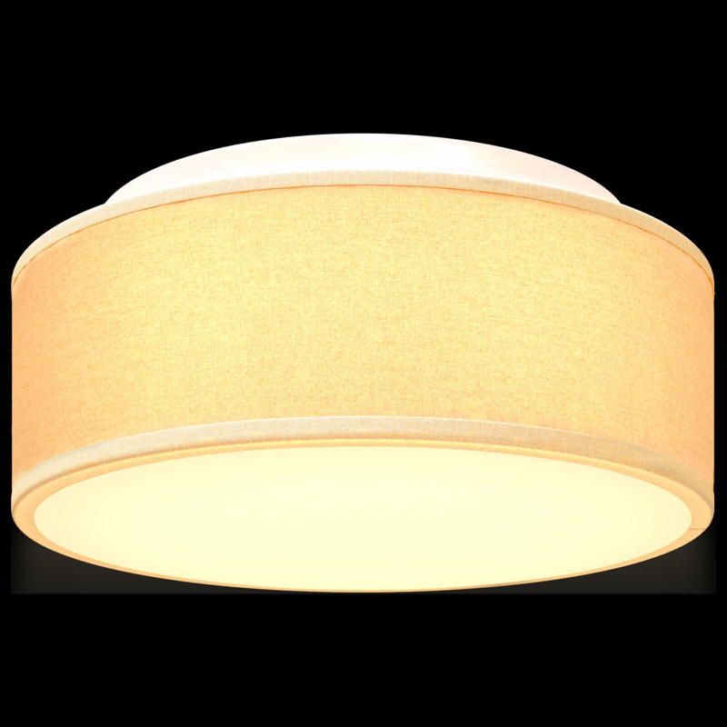Flush Mount Deckenleuchten Weiß Ø 30 cm Stoff E27