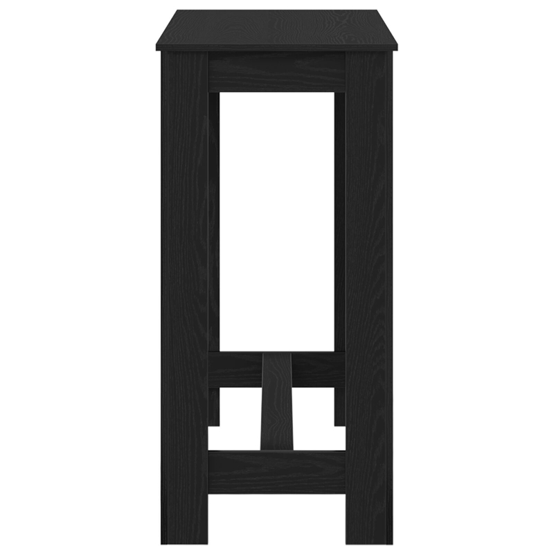 Bartisch aus schwarzem Eichenholz 102x50x103,5 cm aus Ingenieurholz