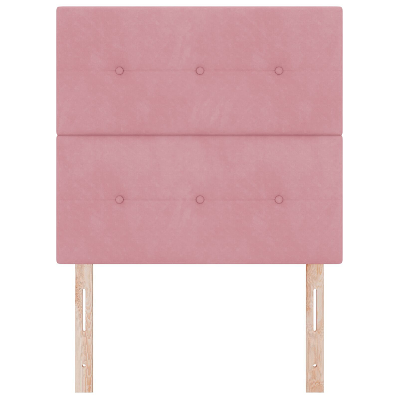 Kopfteil mit Knopfheftung Rosa 80 cm Samt