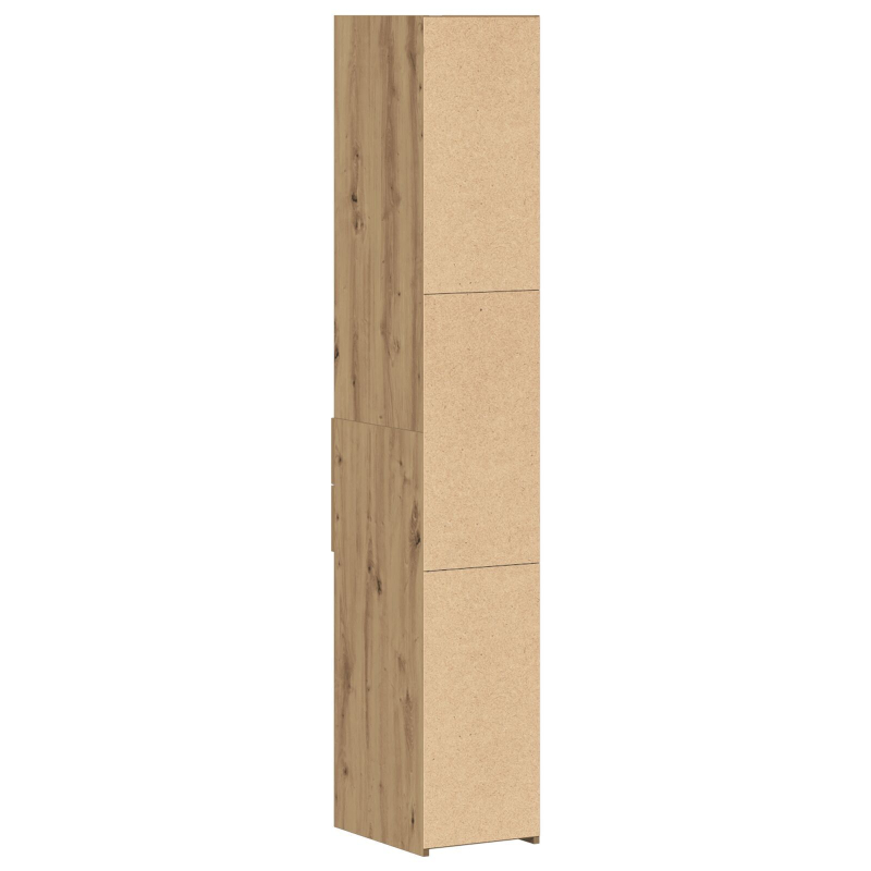 Highboard Schwarz Eiche 30x42,5x185 cm Holzwerkstoff