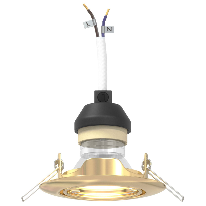 Einbau-Spotlights 12 Stück Rund GU10 Gold Ø90 mm Stahl