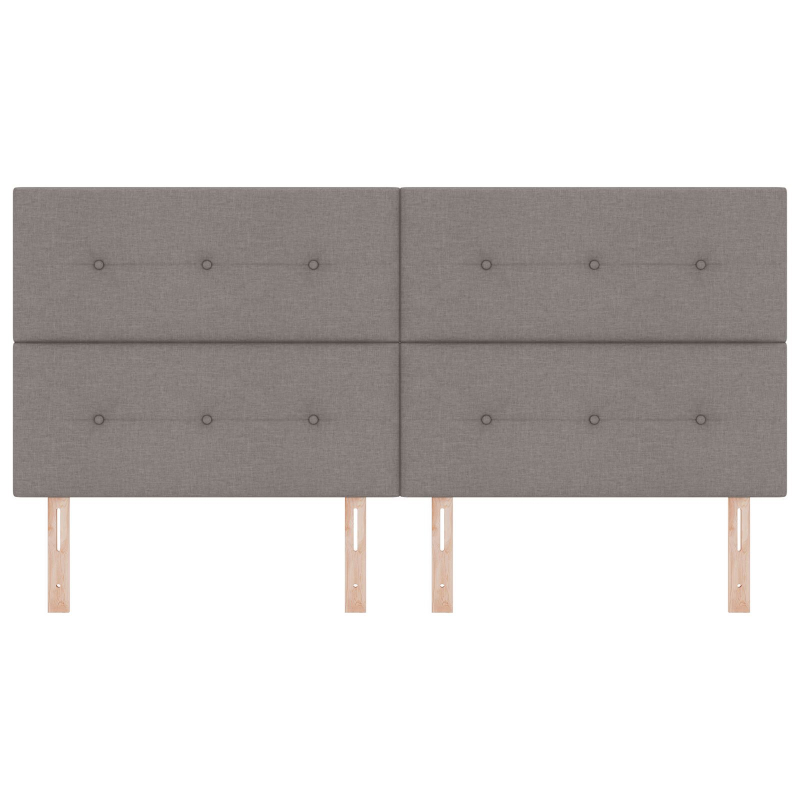 Kopfteil Button Tufted Taupe 200 cm Stoff