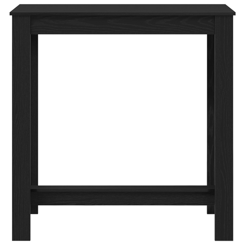 Bartisch aus schwarzem Eichenholz 102x50x103,5 cm aus Ingenieurholz
