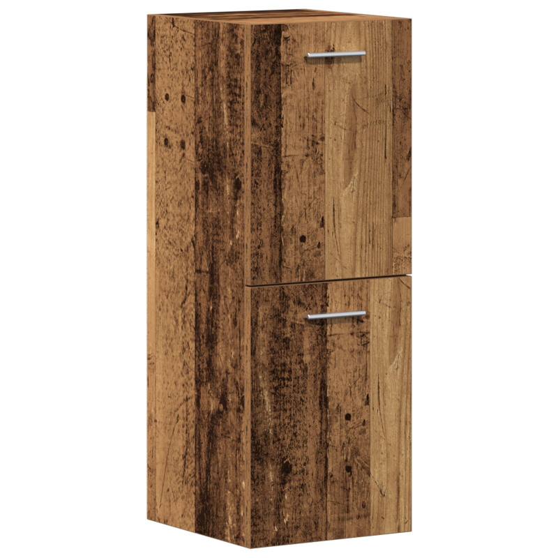 4-teiliges Badezimmermöbel-Set Altes Holz Verbundholz