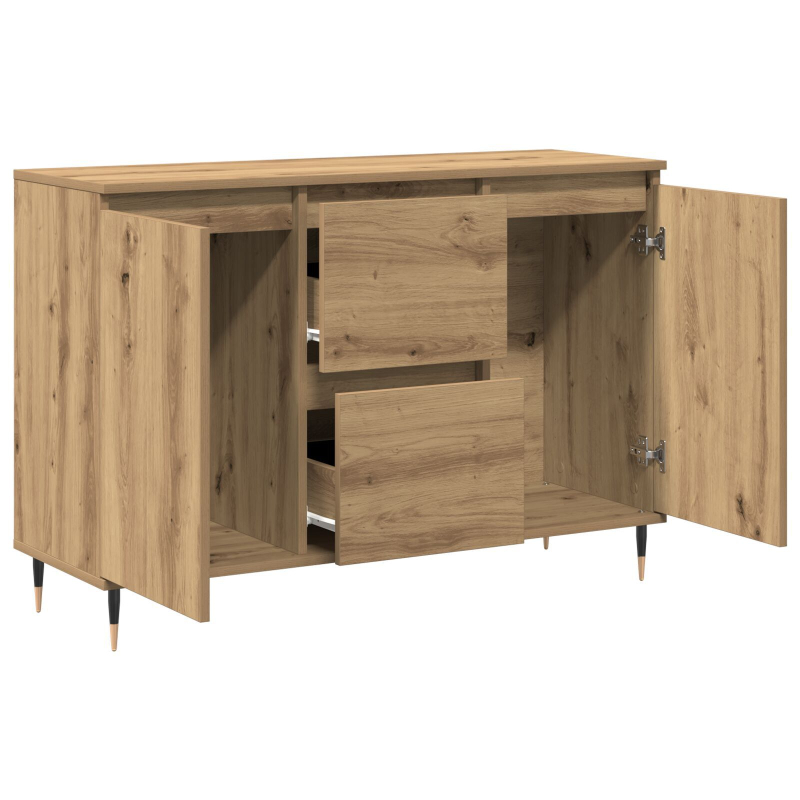 Sideboard mit Türen & Schubladen Artisan Eiche 101,5x35x70 cm