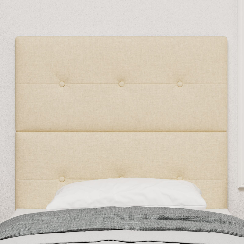 Kopfteil mit Knopfheftung Creme 80 cm Stoff