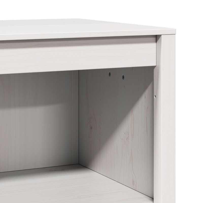 Außenküchenschrank Weiß 106x55x92 cm Massivholz Kiefer