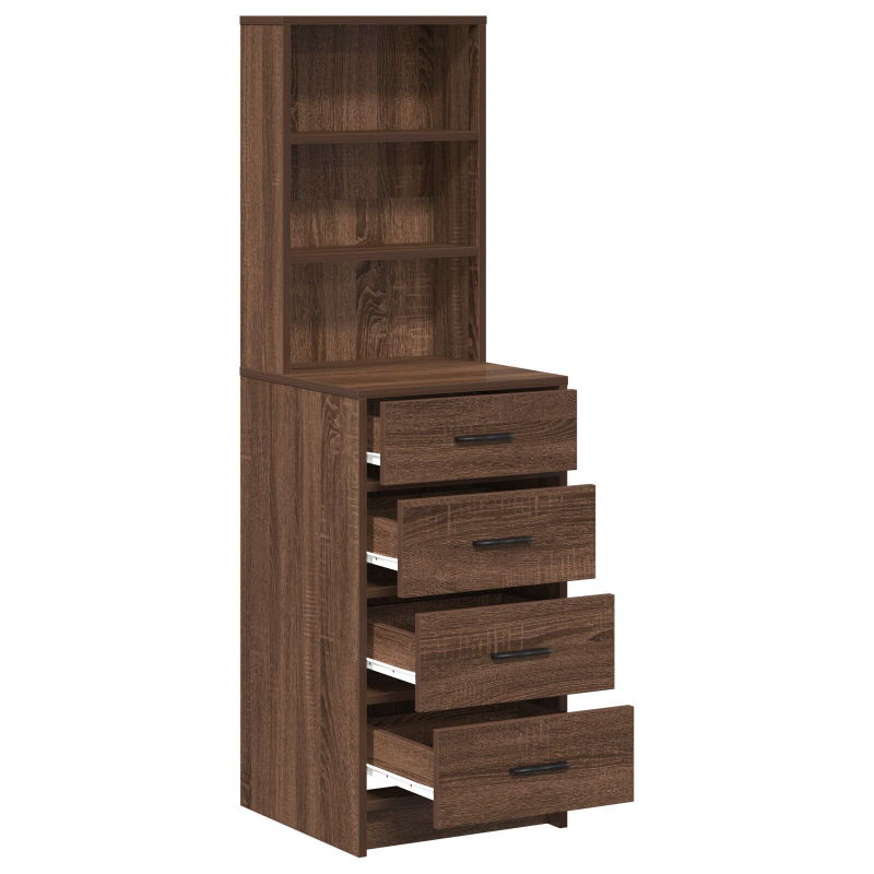 Highboard Braun Eiche 40x41x135 cm Ingenieurholz