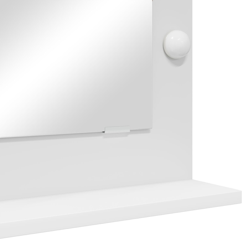 Kosmetikspiegel mit LED-Lichtern Weiß 70x50x18 cm