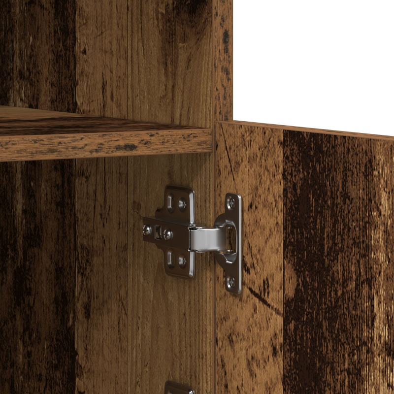 Sideboard mit LED-Lichtern Altes Holz 60,5x37x100 cm