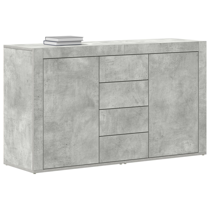 Sideboard Grau-Beton Holzwerkstoff 120 x 36 x 69 cm Stauraum