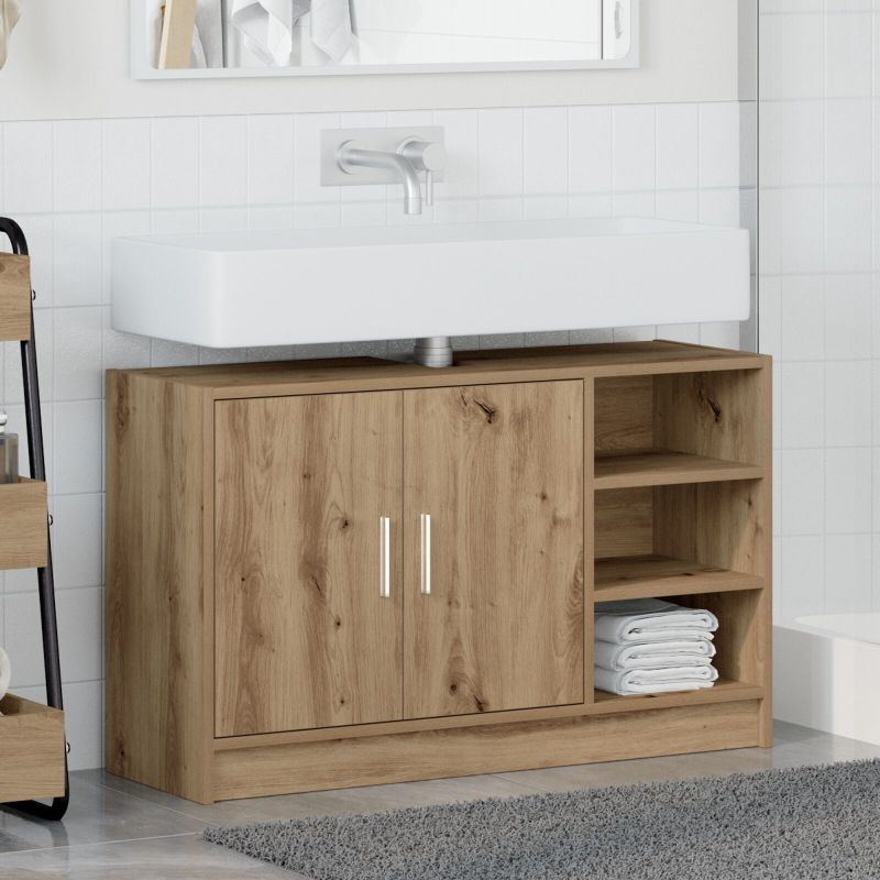 Waschbeckenschrank Artisan Eiche 90x29x55 cm Holzwerkstoff