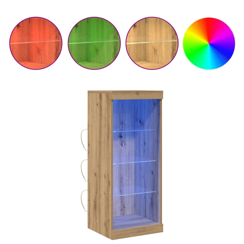 Sideboard mit LED-Lichtern aus Artisan-Eiche 41x37x100 cm