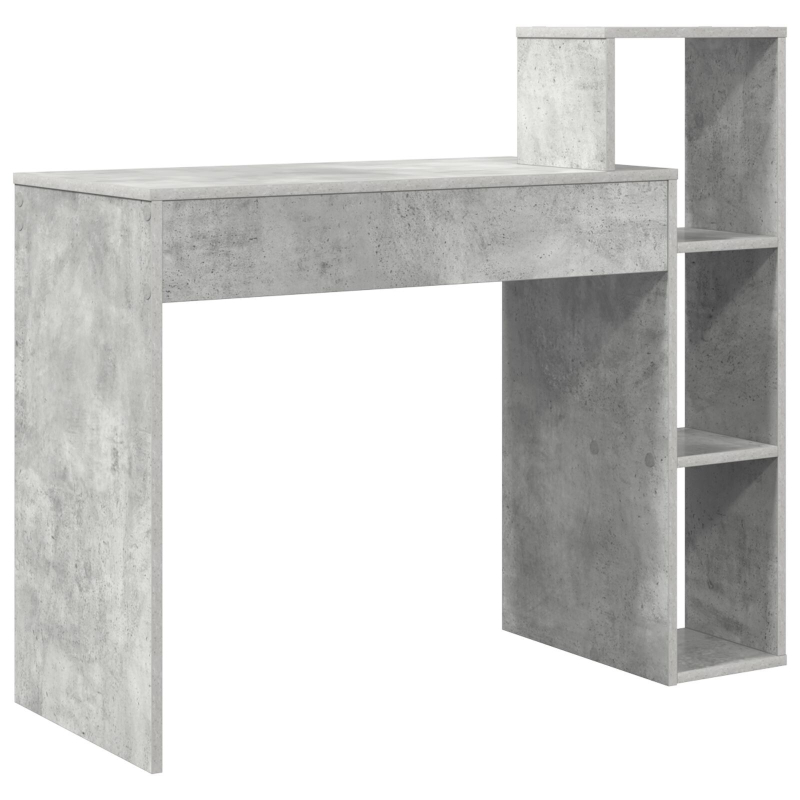 Schreibtisch Grau-betoniert Laminat, Holzwerkstoff Standard