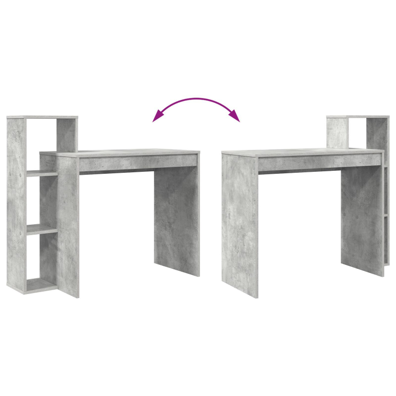 Schreibtisch Grau-betoniert Laminat, Holzwerkstoff Standard