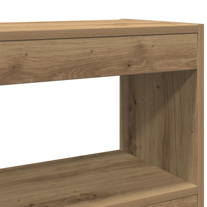 Bücherregal/Raumteiler in handwerklicher Eiche - 100x30x103cm, aus Holzwerkstoff