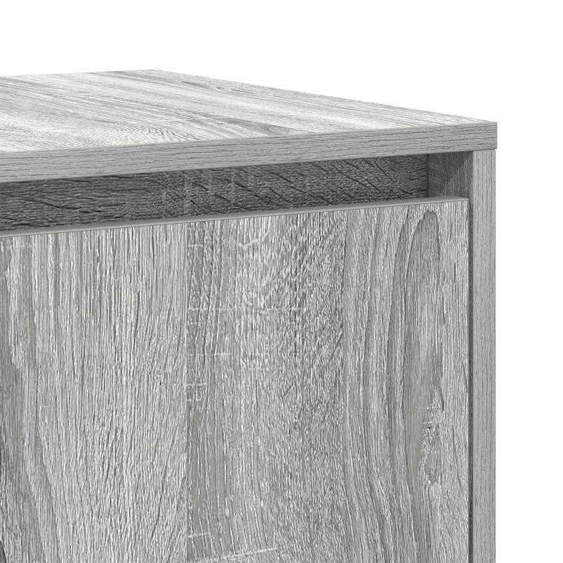 Grau Sideboard Graues Sonoma Holzwerkstoff 135 x 41 x 75 cm