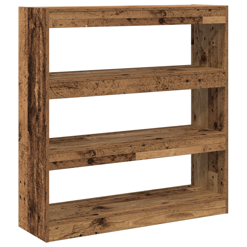 Bücherregal/Raumteiler - Rustikales Holz - 100x30x103cm - Holzwerkstoff