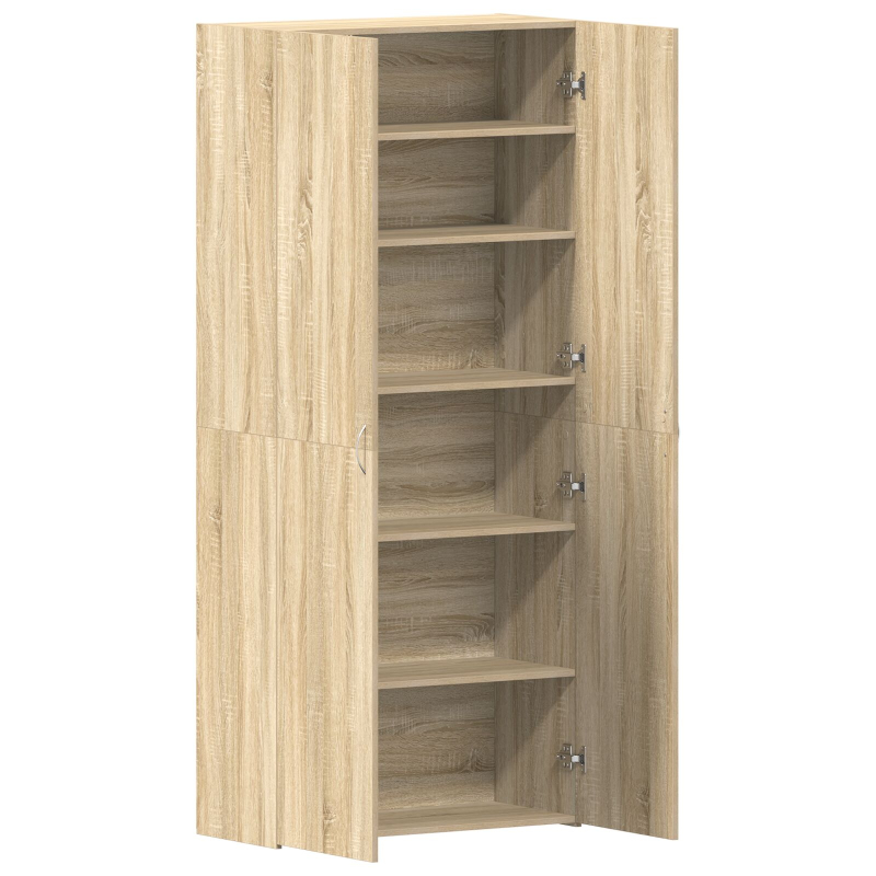 Schuhschrank Sonoma Eiche 80x35,5x180 cm Holzwerkstoff