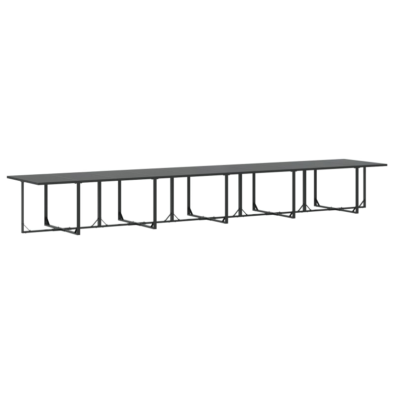 19-teiliges Garten-Esszimmer-Set mit Kissen aus Stahl und Textilene