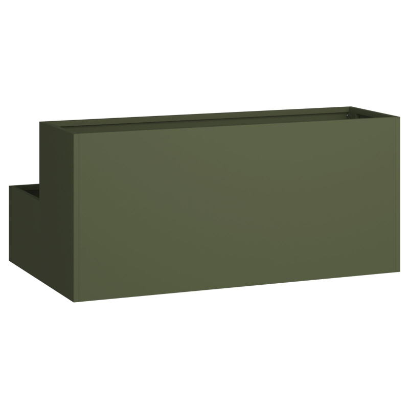 Gartenpflanzer 2-Tier 100x60x45 cm Olivgrün Stahl