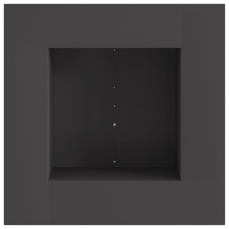 Feuerstelle Quadrat Schwarz 60x60x30 cm Stahl
