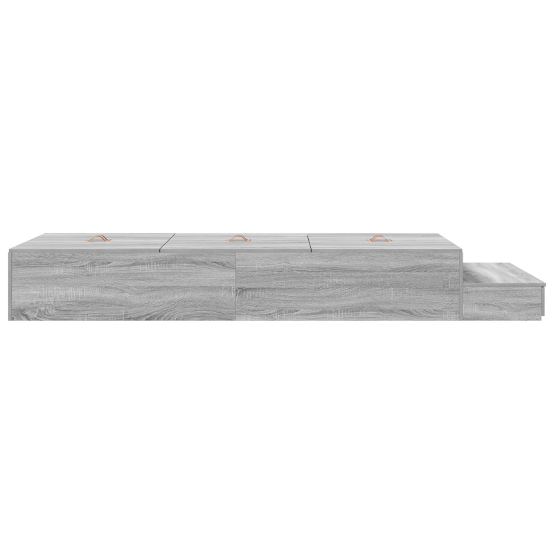 Aufbewahrungsbettgestell Grau Sonoma 90x200 cm