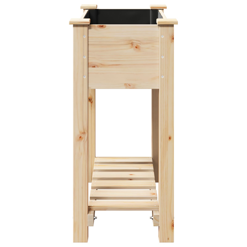 Gartenpflanzer mit Regal 71x37x76 cm aus solidem Kiefernholz