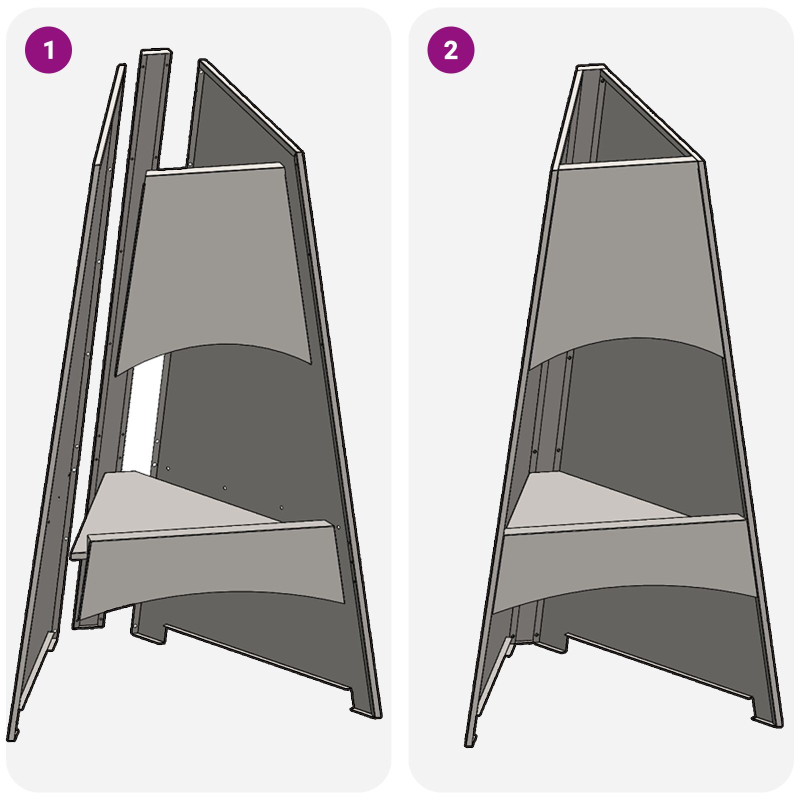 Feuerstelle Pyramid Schwarz 50x45x95 cm Stahl