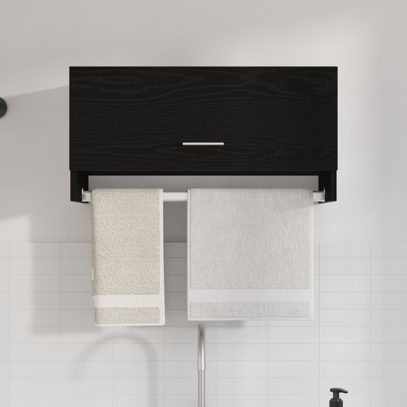 Kleiderschrank Schwarz Eiche 70x32,5x35 cm