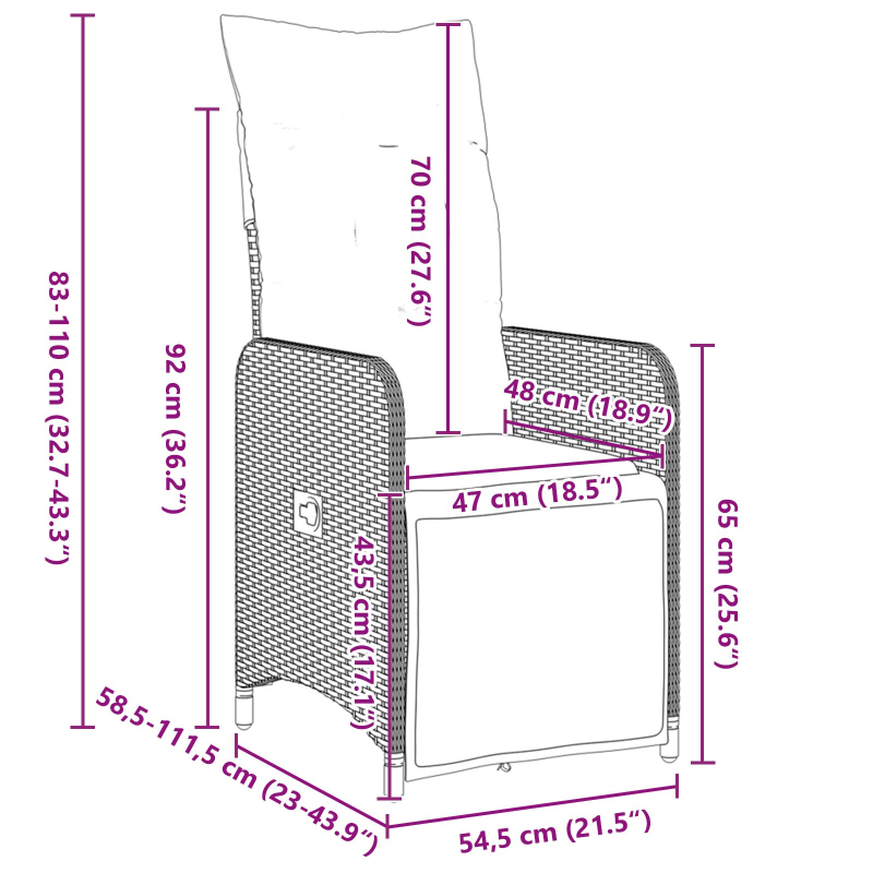 7-teiliges Garten-Dining-Set mit Kissen Beige Poly Rattan