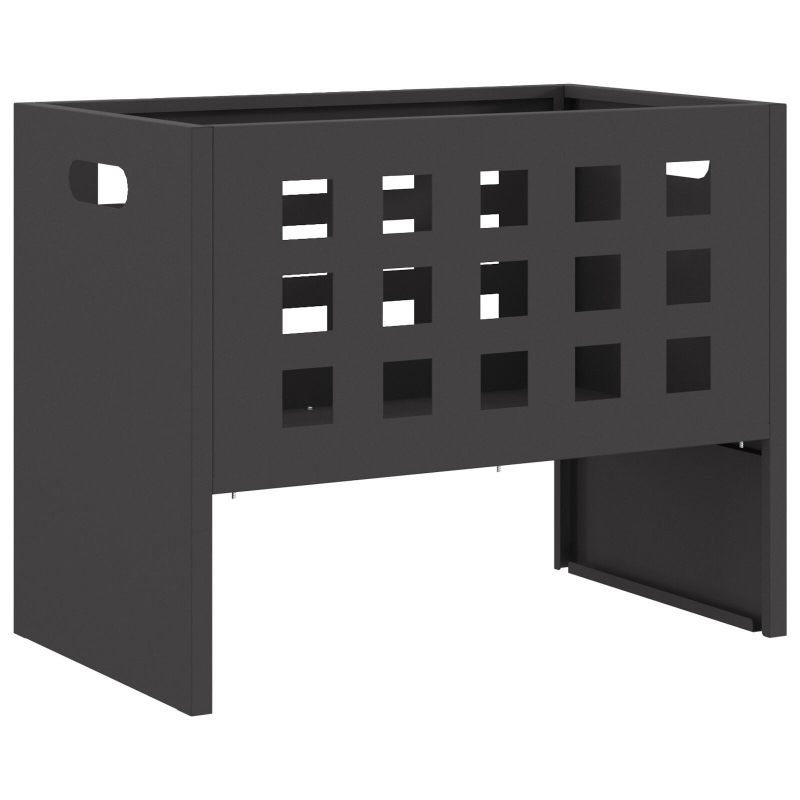 Feuerstelle Rechteckig Schwarz 50x30x40 cm Stahl