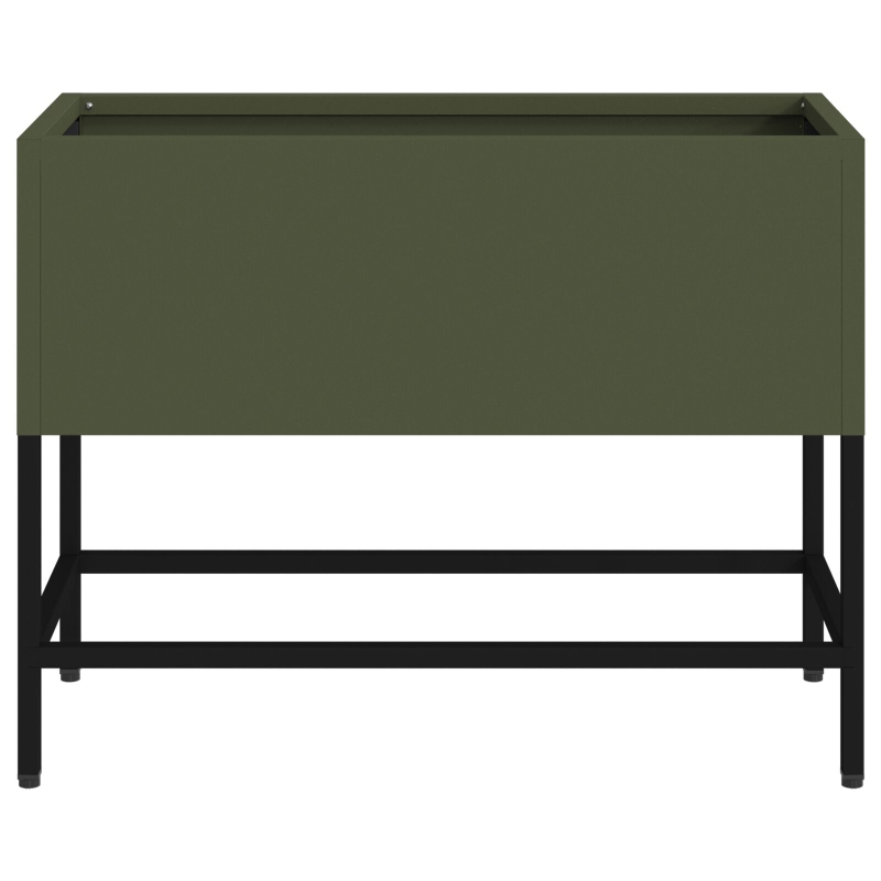 Hochbeet 60x26x45 cm Olivgrüner Stahl