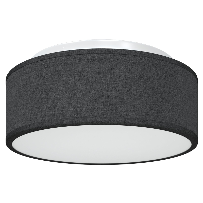 Deckenleuchte Schwarz Ø 30 cm Stoff E27