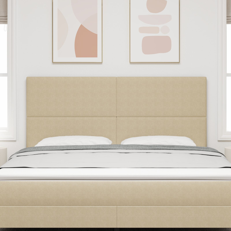 Kopfteil Schlichtes Design Hellgrün Grau 180 cm Corduroy Stoff