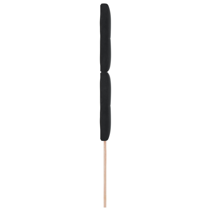 Kopfteil Mit Knöpfen Gepolstert Schwarz 90 cm Samt